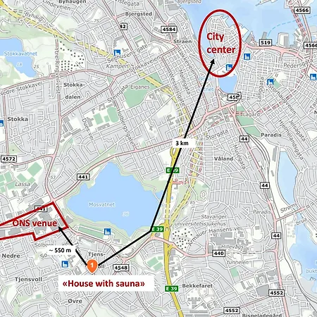 펜션 House 5 Min Walk From Ons, Three Bedrooms 스타방에르